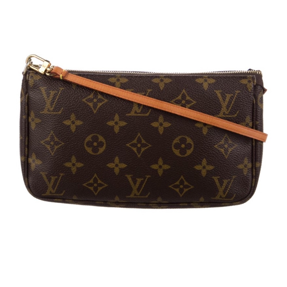 Louis Vuitton Brown and Tan Monogram Pouch